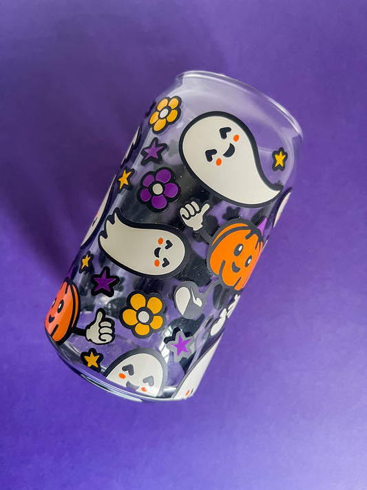 Groovy Spooky Ghost Glass