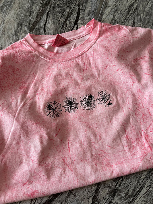 Embroidered Spider Webs Tee