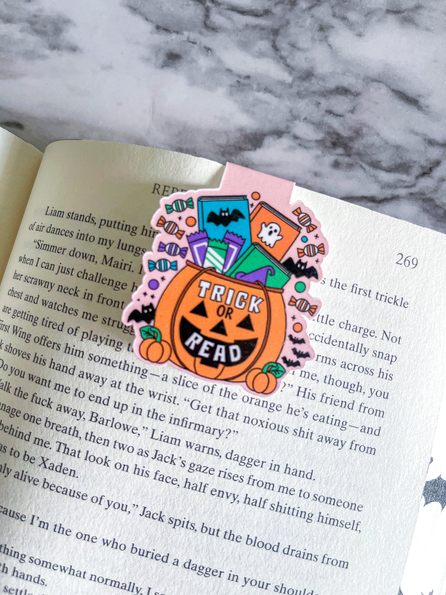 Trick or Read Magnetic Bookmark