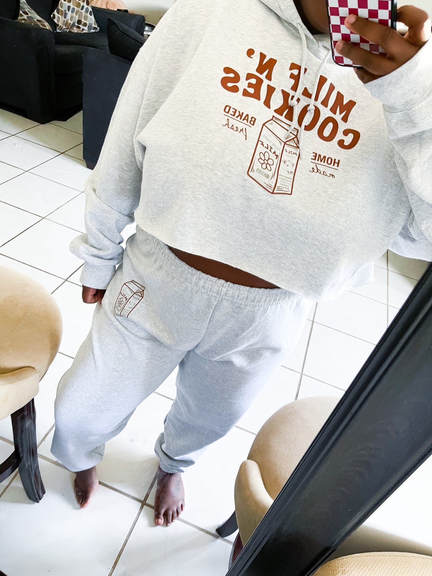 MILF N Cookies Cropped Sweatshirt