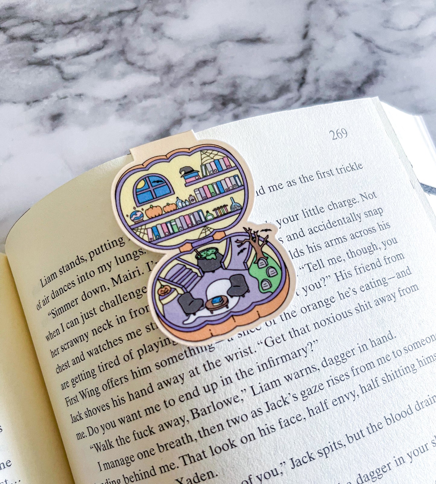 Tiny Library Magnetic Bookmark