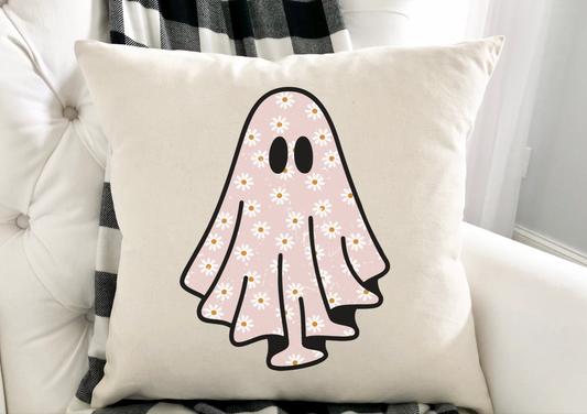 Floral Ghostie Pillow Cover