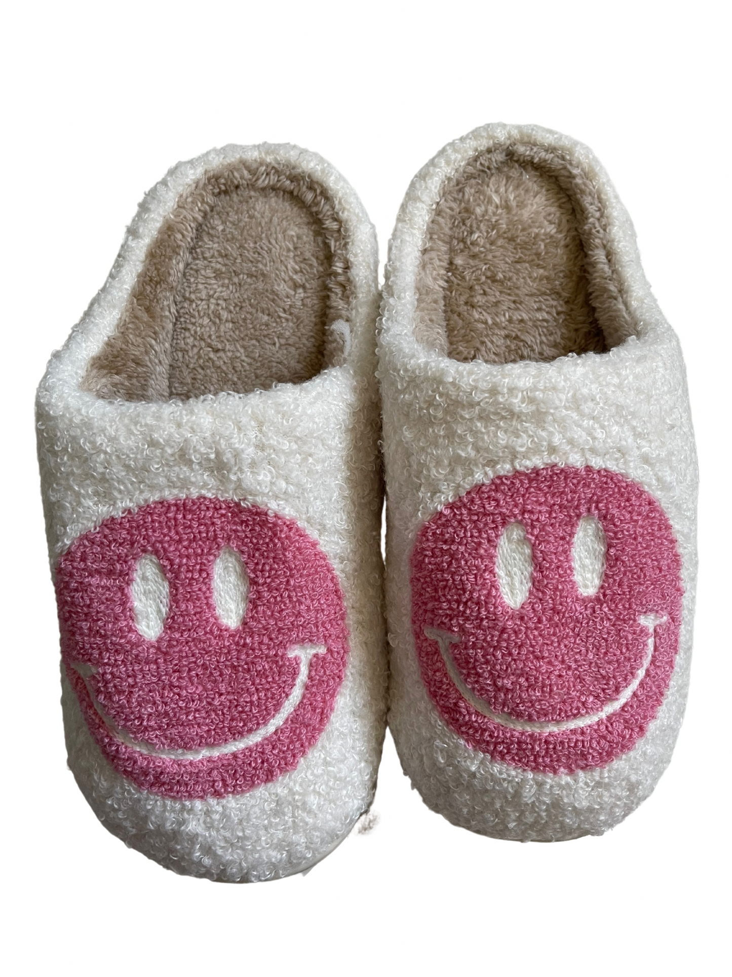 Pink Smiley Slippers